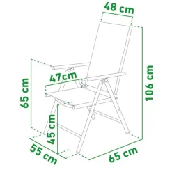 Bord Barcelona, utdragbart + 6 stolar Neapel