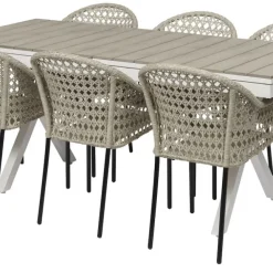 Bord Florens, utdragbart + 6 stolar Amalfi