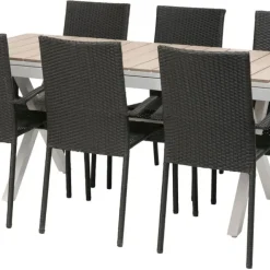 Bord Florens, utdragbart + 6 stolar Rimini