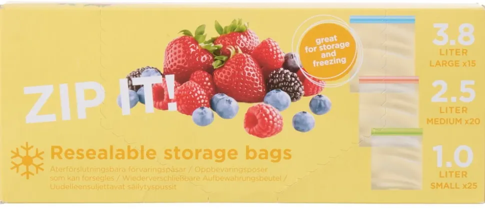 Fryspåse, ziplock