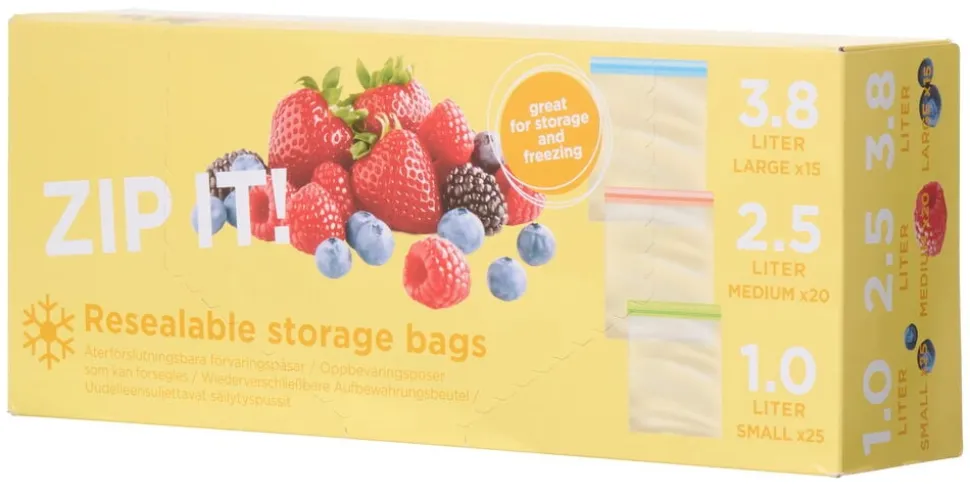 Fryspåse, ziplock