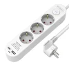 Grenuttag 3-vägs 1xUSB-A 1xUSB-C