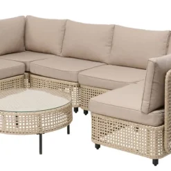 Loungeset Split, 7 delar, beige