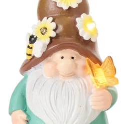 Mini-trädgårdsfigur med solceller