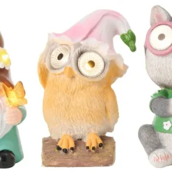 Mini-trädgårdsfigur med solceller