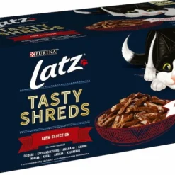 Våtfoder, katt Latz Tasty Shreds